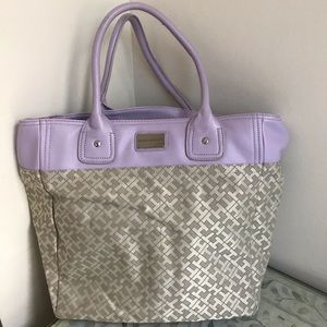 Tommy Hilfiger Tote Shoulder Bag beige lavender